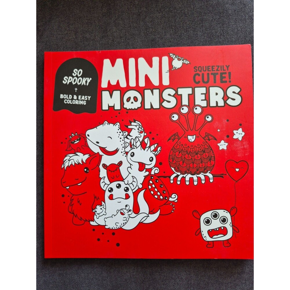 Captain Honey So Spooky Bold Easy Mini Monsters Coloring Book Cute Halloween